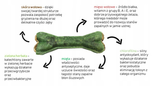 SYTA MICHA Kość do żucia dla psa na świeży oddech 13,5CM