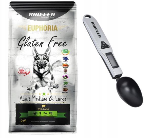 Euphoria Gluten Free Karma dla Psa z Jagnięciną (średnie i duże rasy) 12 kg – Sucha Karma Premium GRATIS WAGA