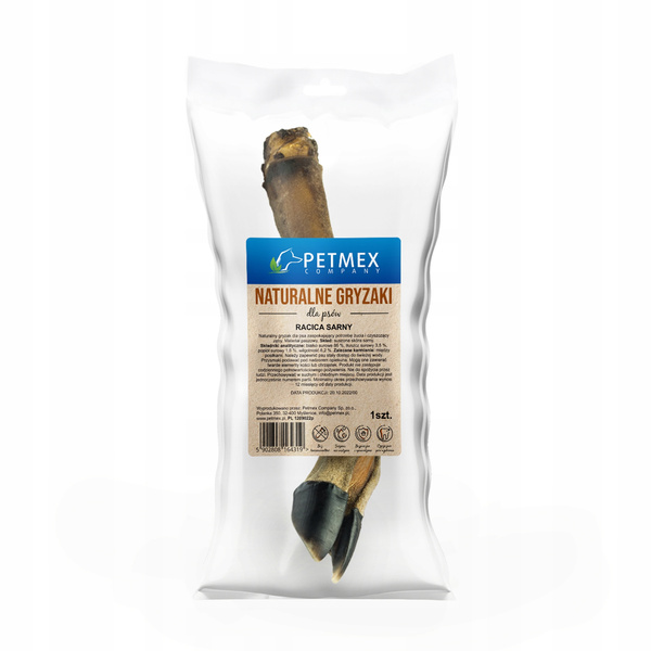 PETMEX Suszona Racica Sarnia Naturalny Gryzak dla Psa 1 szt.