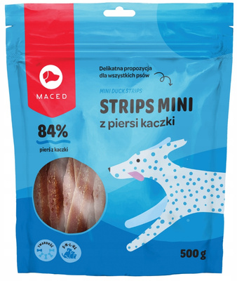 MACED Strips Mini z kaczki przysmak dla psa 500g