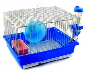Panama Pet klatka dla gryzoni biało/niebieska 30x23x20cm