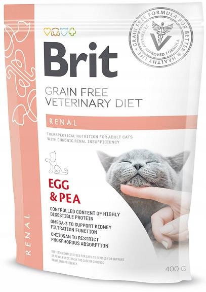 Brit Veterinary Diets Renal Egg & Pea 400g – Karma Weterynaryjna dla Kotów z Niewydolnością Nerek