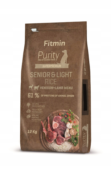 Fitmin Dog Purity Rice Senior & Light Dziczyzna & Jagnięcina 12 kg