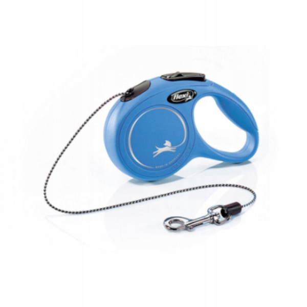 Flexi New Classic Smycz automatyczna – linka 5 m, rozmiar M, niebieska, do 20 kg
