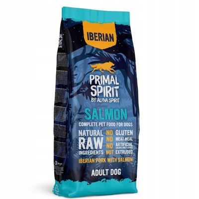 Primal Spirit Iberian Salmon Wieprzowina & Łosoś 12 kg – Sucha Karma dla Psa Bez Kurczaka