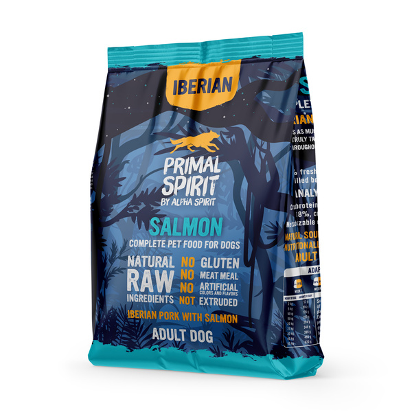 PRIMAL SPIRIT Iberian Salmon 1kg – Karma sucha dla psa wszystkich ras