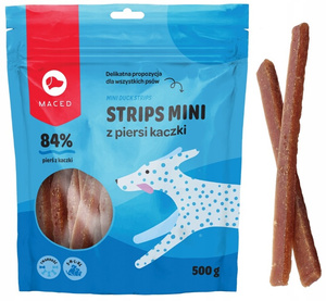 MACED Strips Mini z kaczki przysmak dla psa 500g