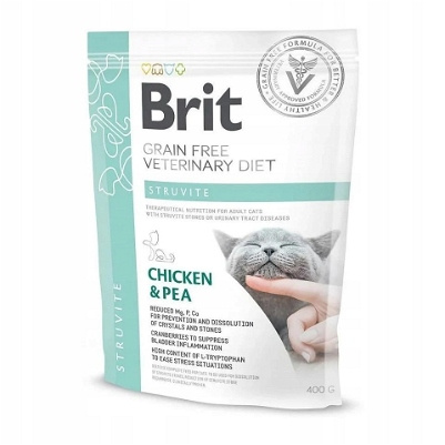 Brit Grain-free Veterinary Diet Struvit 400g – Dietetyczna karma dla kotów z chorobami dolnych dróg moczowych