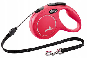 Flexi New Classic Smycz automatyczna – linka 5 m, rozmiar M, czerwona, do 20 kg