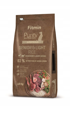 Fitmin Dog Purity Rice Senior & Light Dziczyzna & Jagnięcina 12 kg