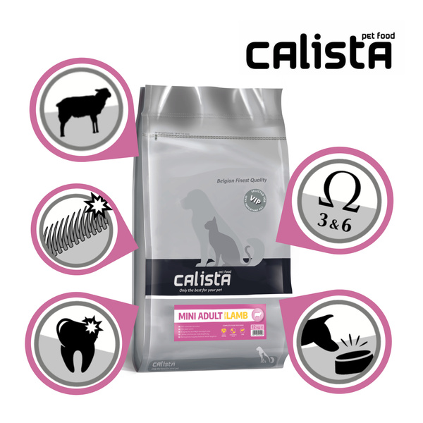 Calista Mini Adult Dog Lamb & Rice 12 kg – sucha karma premium dla dorosłych psów małych ras