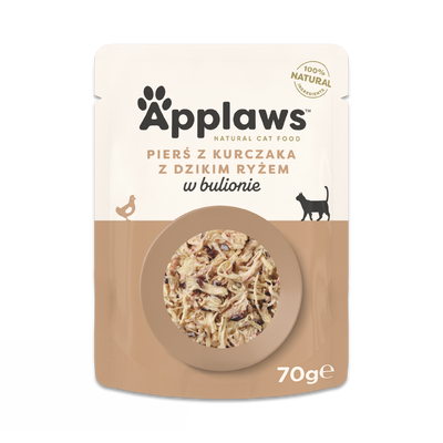 Applaws Cat Mokra Karma dla Kota – Kurczak z Dzikim Ryżem w Bulionie 70 g