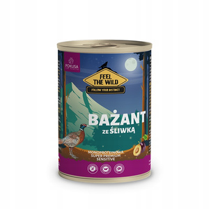 POKUSA Feel The Wild – Bażant ze śliwką 400 g – mokra karma dla psa dorosłego