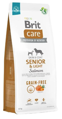 Brit Care Grain Free Senior & Light Salmon 12kg – Karma Bezzbożowa dla Starszych Psów