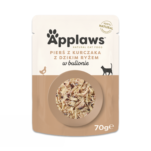 Applaws Cat Mokra Karma dla Kota – Kurczak z Dzikim Ryżem w Bulionie 70 g