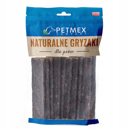 PETMEX Przysmak Naturalny Gryzak Twardy dla Psa – Suszone Paski z Dzika 200g