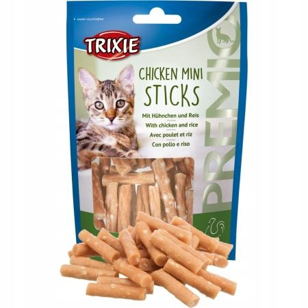 Trixie Premio Mini Sticks Kurczak/Ryż 50 g – Przysmak dla Kota