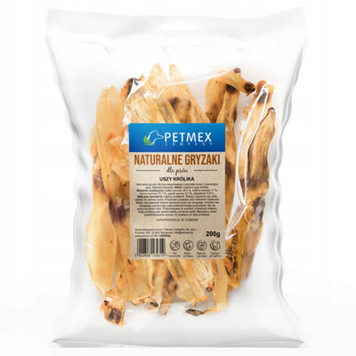 PETMEX Uszy Królika 200g - Naturalny Gryzak dla Psa