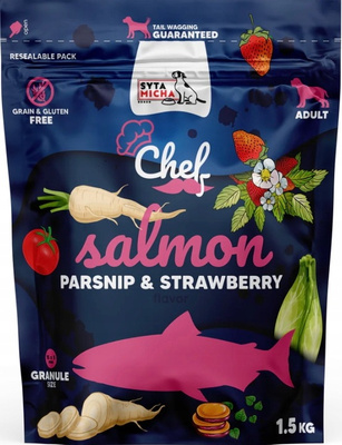 SYTA MICHA Karma sucha DLA PSA CHEF Łosoś 1,5kg