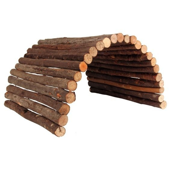TRIXIE Mostek dla gryzoni 28 x 17 cm – naturalny element do klatki