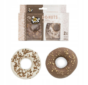 Lolo Pets Donuts o smaku waniliowym i czekoladowo-orzechowym 2 szt. / 120 g