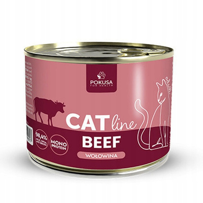 Pokusa CatLine Wołowina – mokra karma dla kotów dorosłych 200 g