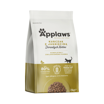 Applaws Cat Bezzbożowa Sucha Karma dla Kota – Kurczak i Jagnięcina 7,5 kg