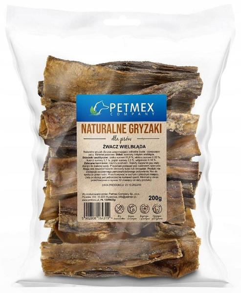 Petmex Przysmak Naturalny Gryzak dla Psa Suszone Żwacze Wielbłąda 200g