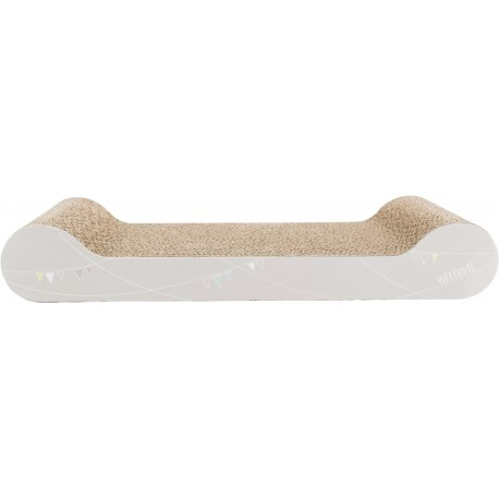 TRIXIE Junior Drapak Kartonowy z Kocimiętką dla Kociąt – 38x18x6 cm, Jasnoszary
