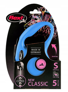 FLEXI Smycz automatyczna Classic Taśma 5 m, rozmiar S, niebieska, do 15 kg