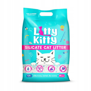 Litty Kitty Silicate Żwirek silikonowy 3,8l bezzapachowy Zestaw 6szt