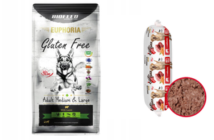 Euphoria Gluten Free Karma dla Psa z Jagnięciną (średnie i duże rasy) 12 kg – Sucha Karma Premium BATON 1 KG GRATIS