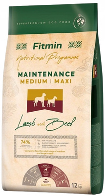Fitmin Medium Maxi Maintenance Lamb Beef 12kg
