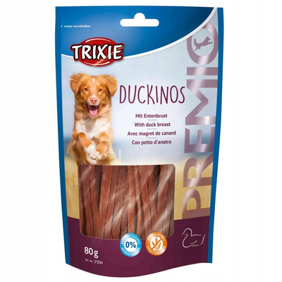 TRIXIE Premio Paski Kaczka Przekąska dla Psa 80 g