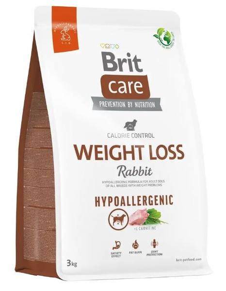 BRIT CARE Dog Hypoallergenic Weight Loss Rabbit 3kg – Hipoalergiczna karma dla psów z nadwagą