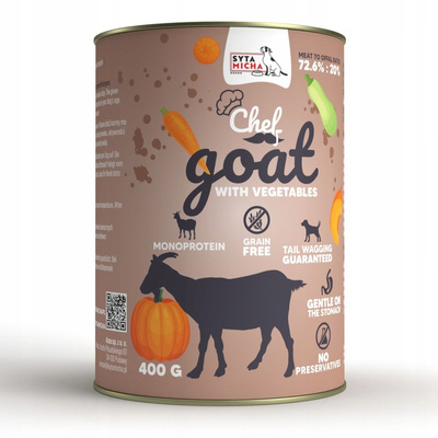 SYTA MICHA Karma Mokra CHEF Koza z warzywami 400g