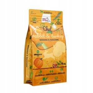 Syta Micha  Królik i indyk banan i cukinia 9kg karma dla szczeniąt