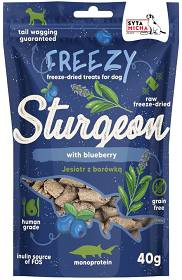 Syta Micha FREEZY Jesiotr z Borówką i Szałwią 40 g – Liofilizowany Przysmak dla Psa