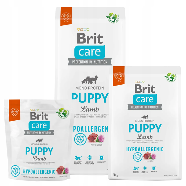 BRIT CARE HYPOALLERGENIC PUPPY LAMB 3kg