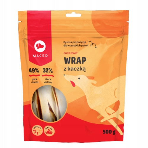 Maced Wrap przysmak dla Psa Gryzak Chips z Kaczką 500g