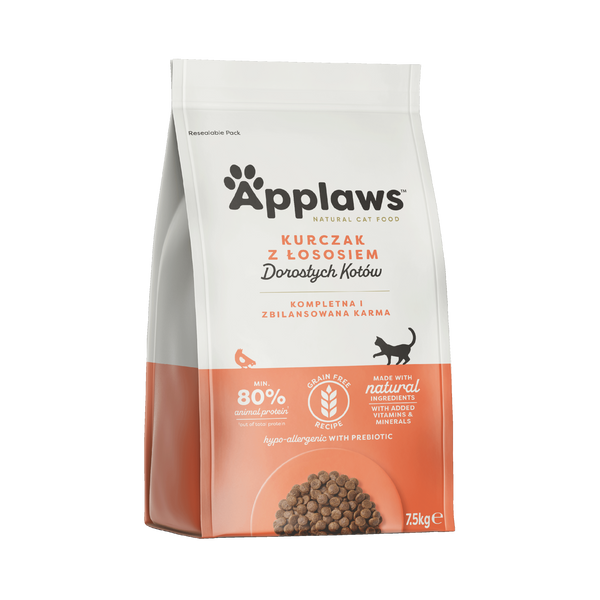 Applaws Cat Bezzbożowa Sucha Karma dla Kota – Kurczak i Łosoś 7,5 kg