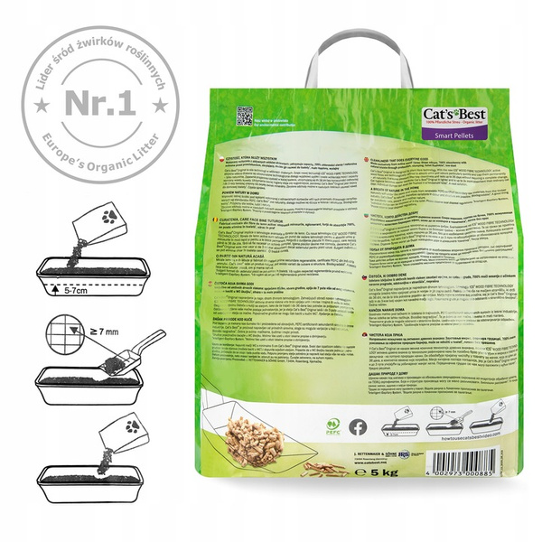 Cat’s Best Smart Pellets 20L – Żwirek zbrylający dla kota