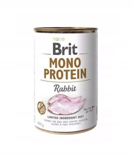 BRIT MONO PROTEIN RABBIT MOKRA KARMA MONOBIAŁKOWA DLA PSA Z KRÓLIKIEM 400g