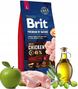 BRIT PREMIUM BY NATURE ADULT LARGE L 15kg