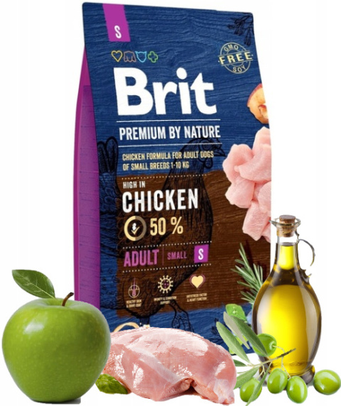 BRIT PREMIUM BY NATURE ADULT S SMALL 8KG