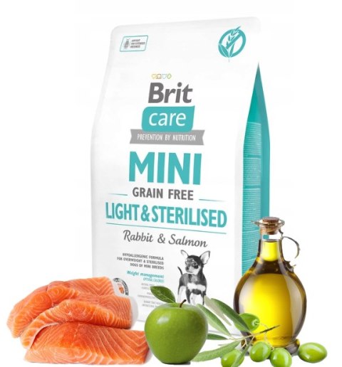 Brit Care MINI Grain Free Sterilised Rabbit&Salmon Sucha Karma dla Psa 2kg