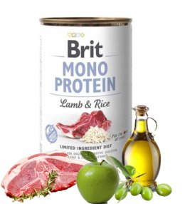 Brit Mono Protein Lamb Rice Mokra Karma dla Psa Jagnięcina Ryż 400g