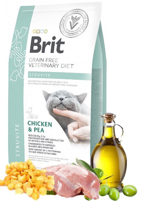 Brit Veterinary Diet Struvite Chicken&Pea sucha karma DLA KOTA - 2kg