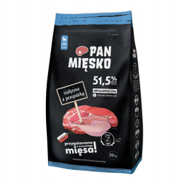 PAN MIĘSKO Cielęcina z Przepiórką PUPPY LARGE 20kg