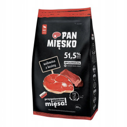 PAN MIĘSKO M Pies Średni wołowina z koziną 20kg